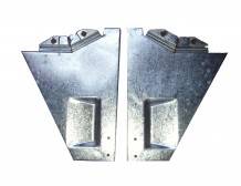 PAIR OF GALVANISED FRONT HINGE PANELS FOR LIGHTWEIGHT