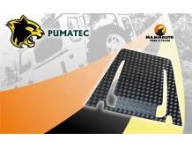 PUMA FULL BONNET BLACK DELUX CHEQUER PLATE KIT 1 PIECE 3mm INCLUDING FITTINGS. BLACK POWDER COATED