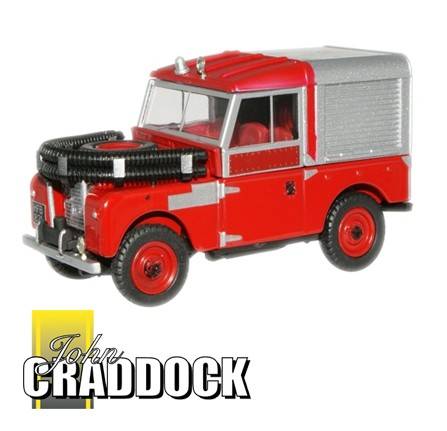 Oxford Diecast Model - Land Rover Red Series 1 88 Fire Scale 1:76