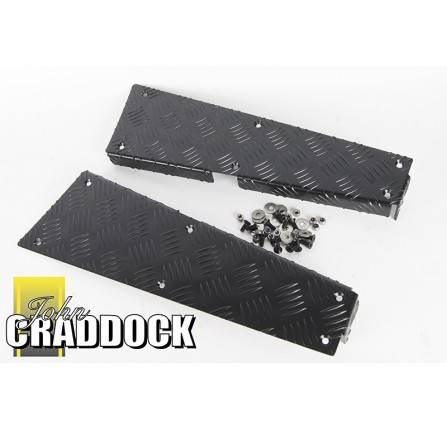 Chequer Plate Kit 3mm Black 110 Rear Body Corners Inc Fixings Boxed Pair by Mammouth