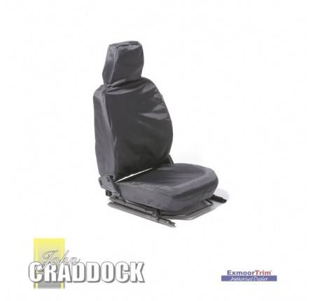 Pair Waterproof Seat Covers Outer 90/110 to 2007 Black by Exmoor Trim