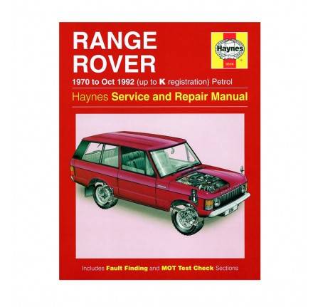 No Longer Available Haynes Workshop Manual Range Rover