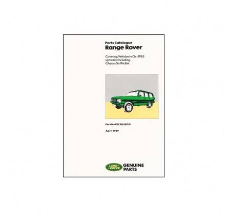 Parts Catalogue Range Rover 1970-85.