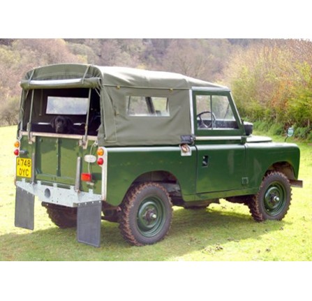 88 Inch Land Rover Series Full Hood with Side Windows Khaki Genuine Exmoor Double Weave Canvas Not Polycotton