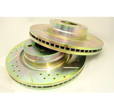 Performance Drilled & Grooved Front Brake Disc L322 x 2