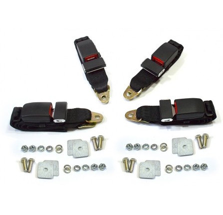 4 x Static Lap Belts with Fitting Kit