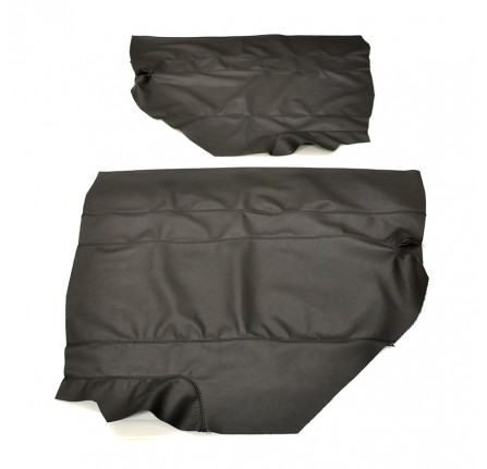 Door Trim Cover Kit 2ND Row Pair Defender - Black Leather -