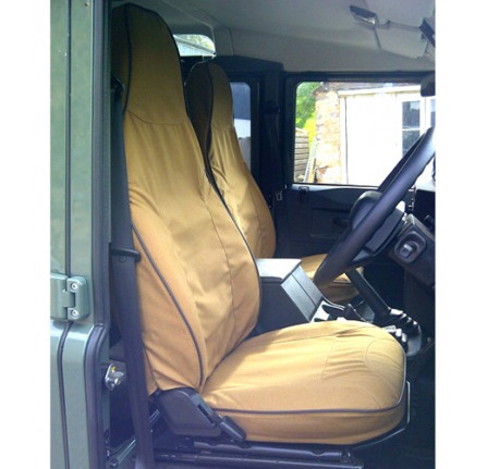 90 110 Front Pair Puma Premium Seat Covers Sand Canvas
