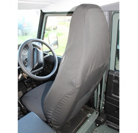 90 110 Front Pair Puma 2013 Premium Seat Covers Black Canvas