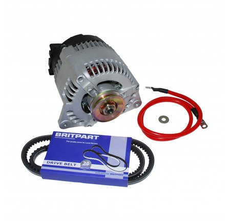 Defender 200TDI Alternator Upgrade Kit from 45A to 120A Includes Uprated Cable