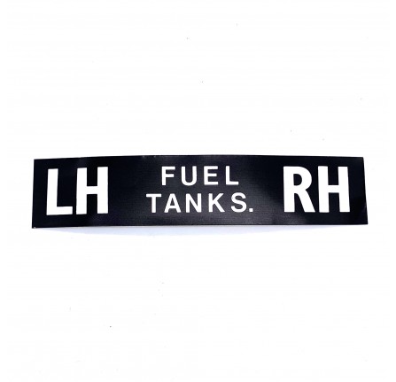 Change Over Tank Name Plate LH/RH.