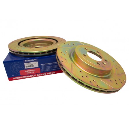 R/R L405 and Sport 2014 on Rear Brake Discs Pair Grooved Vented Slotted