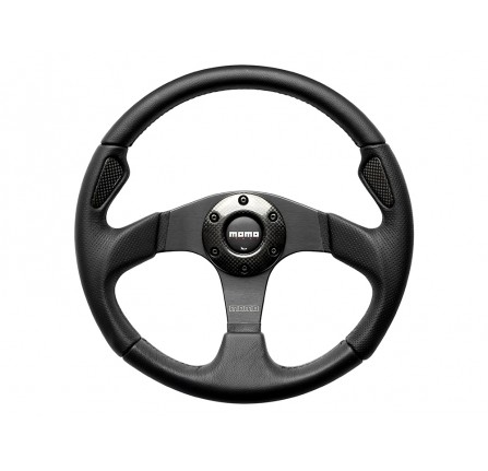 Momo Jet Steering Wheel Black Leather 350mm