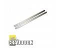 CHEQUER PLATE 3mm SILL PROTECTORS KIT BOXED WITH FITTINGS  110 4 OR 5 DOOR ONLY ANODISED SILVER PER PAIR