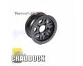 7X16 TERRAFIRMA MATT BLACK ALLOY WHEEL 20MM OFFSET 1300KG LOAD RATED PER RIM (WHEEL NUTS INCLUDED) BEAD LOCK RINGS AND BOLT KIT SOLD SEPERATLEY.
