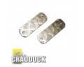 CHEQUER PLATE BUMPER END TOPS 90/110 2mm