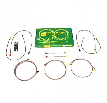 Brake Pipe Set Series 3 SWB RHD - Dual Lightweight - to 1975 with Servo to Chassis 95102970A