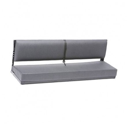 3 Man Bench Seat Dark Grey Vinyl Black Powder Coat Frame (Back Brackets and Fixings)