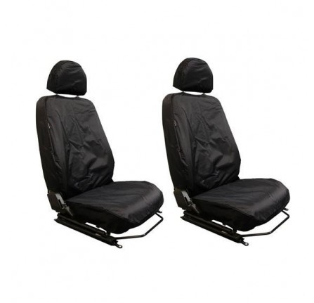 90/110 TD4 Front Outer Seat Covers Pair Black Nylon 2007ON