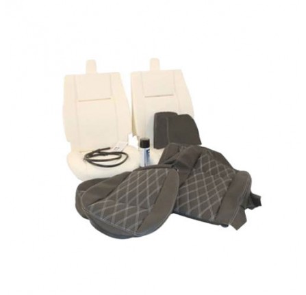 90/110 Front Outer Two Seat Retrim Kit <2007 dia Mond Black Xs