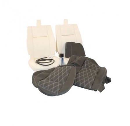 TD4 Front Outer Cushion Squab & Headrest Cover Fo R A Single Seat in Diamond White Xs