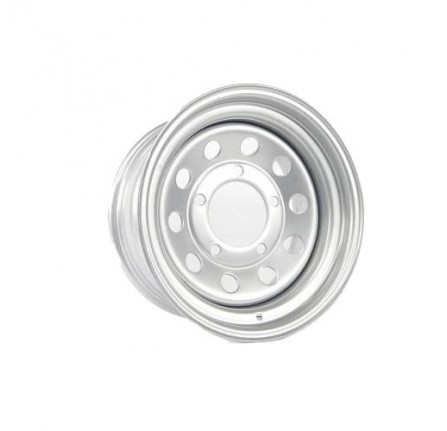 8X16 Silver Modular Steel Wheel 5/165 ET0 5/165. Load Rating 1050KG