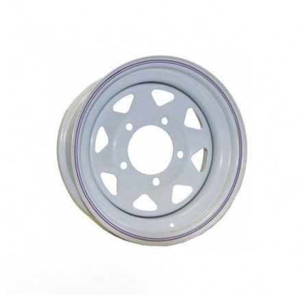 7X16 White 8 Spoke Steel Wheel 5/165 ET0
