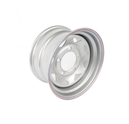 8X15 Silver 8 Spoke Steel Wheel 5/165 ET0 +8mm 5/165