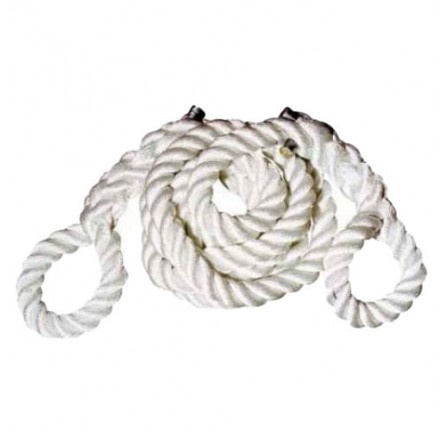 White Nylon Tow Rope 24mm x 5METRES 12, 000 Kg Ultimate Breaking Strength.