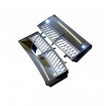 Chrome and Silver Side Vents Pair for Range Rover L322 03-05