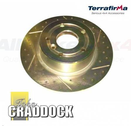Terrafirma Drilled & Grooved Brake Discs X2 Rear P38 95-02 & Discovery 2