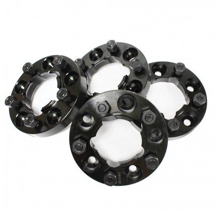 Black 30mm Wheel Spacers Set Of Four Inc Wheel Nuts