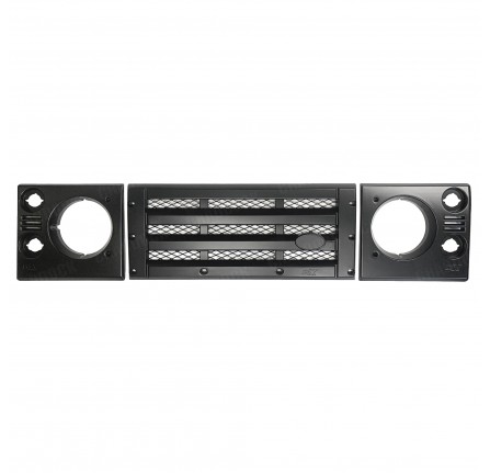 Kbx Defender Grille & Lamp Set - Satin Black