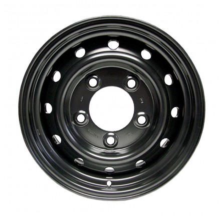 6.5X16 Black Wolf Style Steel Wheel Rating 1600KG 5/165 Tubeless