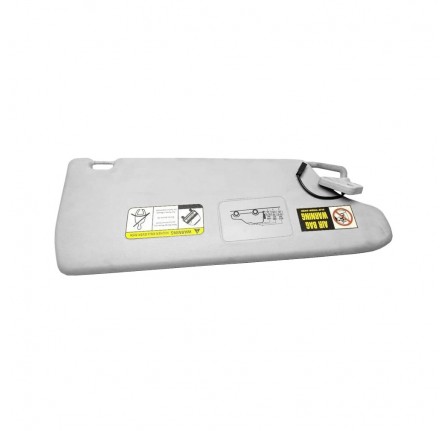 Sunvisor Front LH Mist Grey Discovery 2 Vin XA232917> with Illuniated Vanity Mirror and Air Bag Label Nas