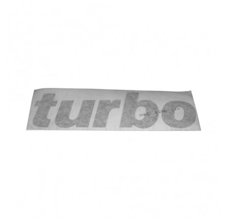 Genuine Decal Turbo in Light Grey Rear Body End