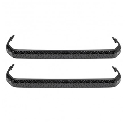 Side Step Covers 90 Chequer Plate Satin Black