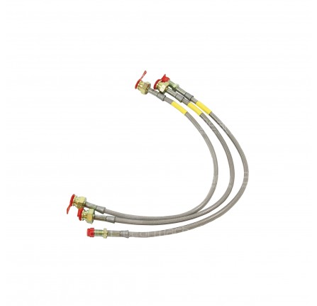 50mm Extd Brake Hose Set for Discovery 1 without Abs Comprises Of 3 Hoses