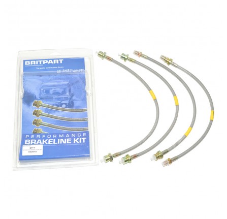 90/110 04 Onward Stainless Flexable Brake Hose Kit Standard from Vin 4A683088