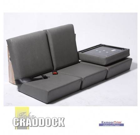 Front Seat in Elephant Hide Grey Set 3 Base and 3 Backs Series 2 and 3. Pin Type Backs As Standard, Can Supply Bolt Type At Request.