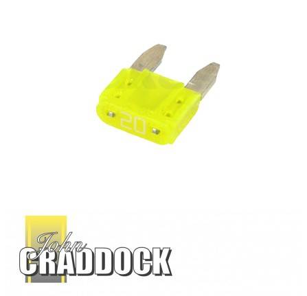 Circuit Breaker 20 Amp Mini Fuse Yellow