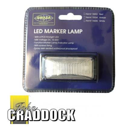 Led White Marker Lamp 12/24V 74 x 38 x 30mm