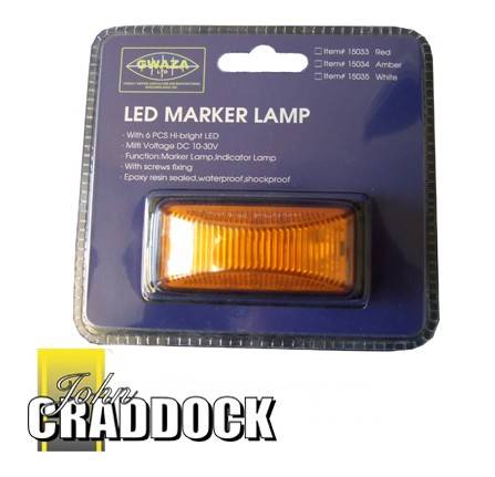 Led Amber Marker Lamp 12/24V 74 x 38 x 30mm