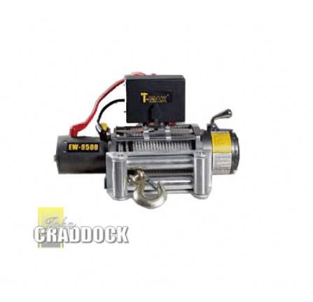 T - Max 9500LBS Winch Single Line 5.5HP 4 - Way Roller Fairlead Included 12V