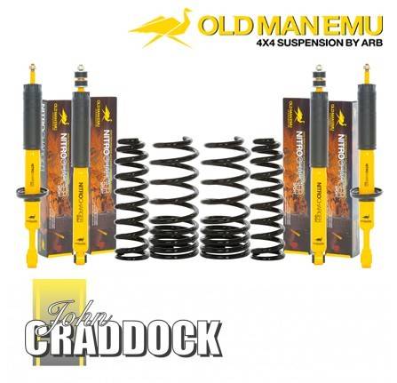 Old Man Emu Light Duty Defender 110 Diesel 40mm Lift Kit Includes 4 x Nitrocharger Sport Shocks and 4 Springs. The Coils Are Softer Spring Than Oe Coil to Provide Improved Ride Quality.