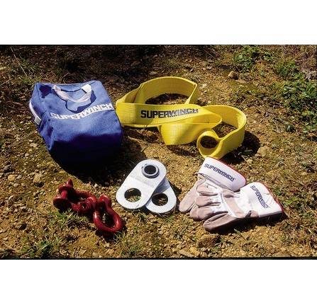 Superwinch Accessory Kit Gloves Pulley Block Nylon Sling and 2 Bow Shackles