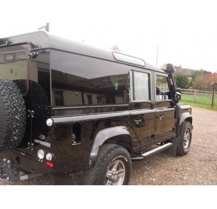 Defender 110 Fixed Panoramic Glass Kit 90% Privacy Black Tint, Heat Reflective Coating, Kit Contains 2 x Sides, Back Qtrglasses, Glue Kits, Metal Edge Trim, Instructions,