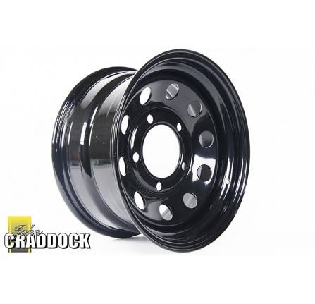 8X16 Black Modular Steel Wheel 5/165 ET0 5/165 Load Rating 1050KG