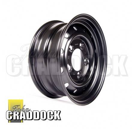 6.5X16 Genuine Black Wolf Steel Wheel Rating 2200KG 5/165 Tubeless