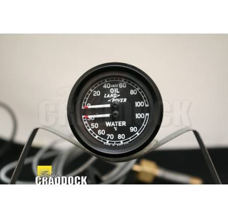 Combined Oil and Water Temperature Gauge.capillary Type with Instructions. See JC841 and JC840 Fittings for Oil Gauge